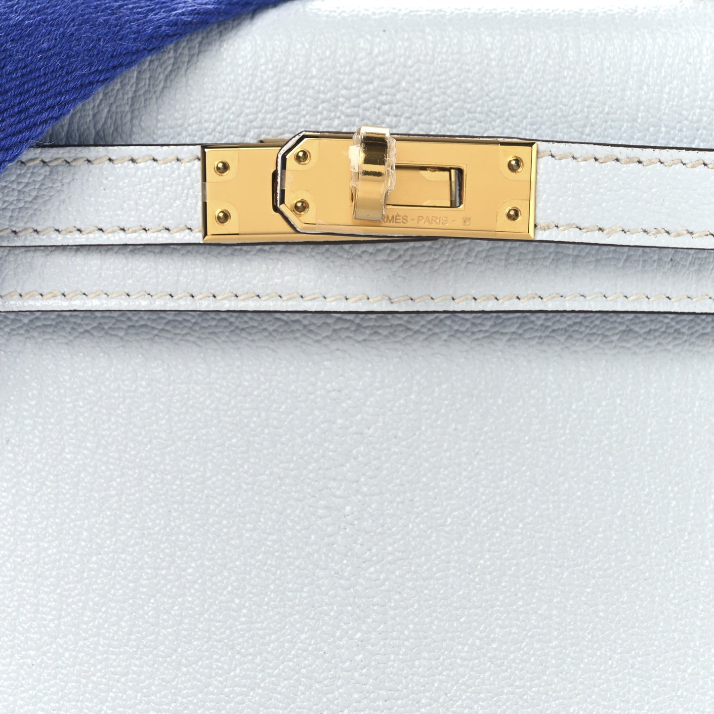 Chevre Mysore Mini Kelly Sellier 20 Bleu Brume Bleu Electrique
