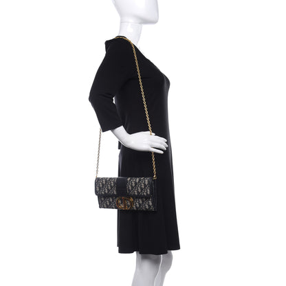 Christian Dior Oblique 30 Montaigne Chain Pouch Blue 2 of 8