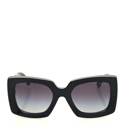 Chanel Acetate Rectangle Sunglasses 5435 Black 2 of 7