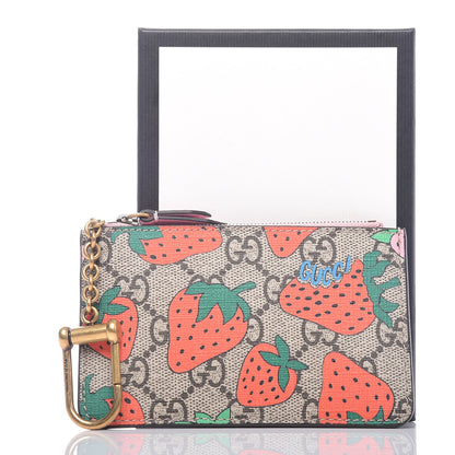 Gucci GG Supreme Monogram Strawberry Key Case 8 of 8