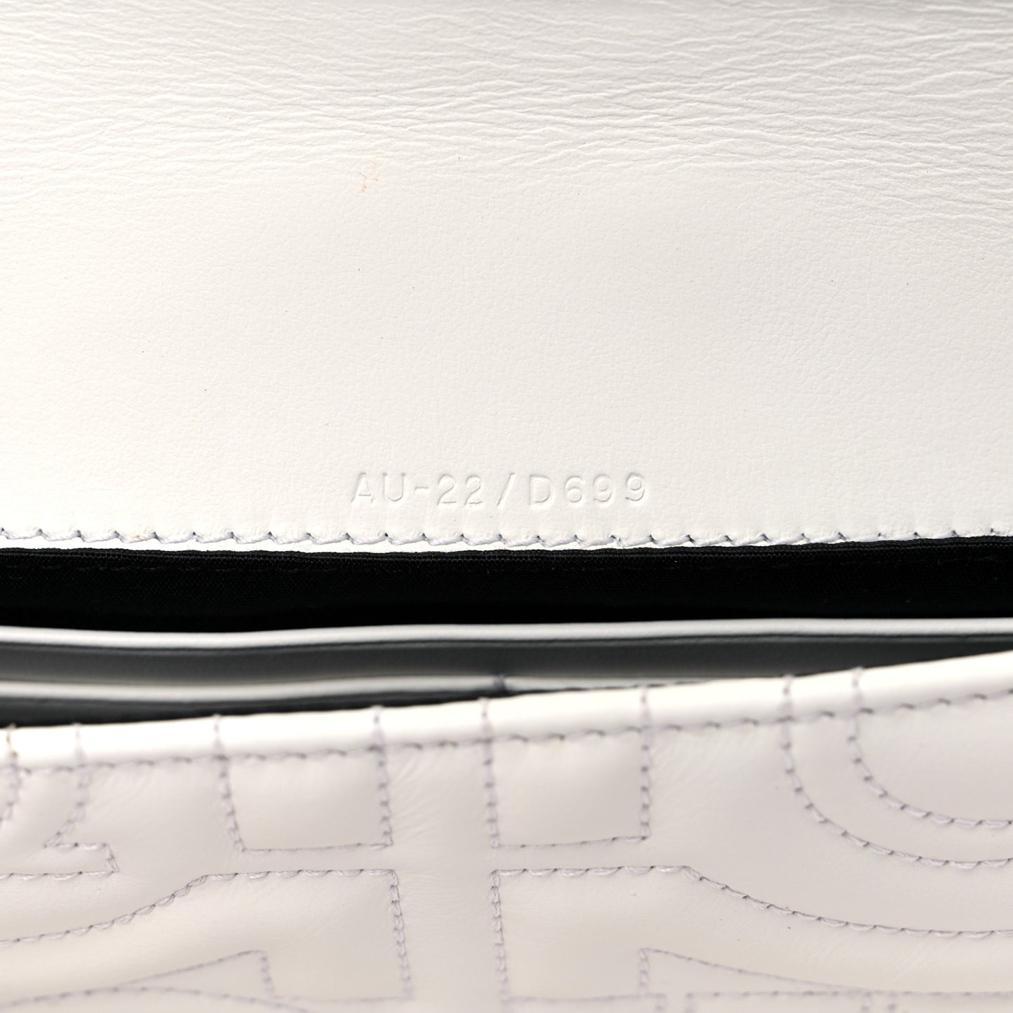 Calfskin Quilted Gancini Mini Bag White