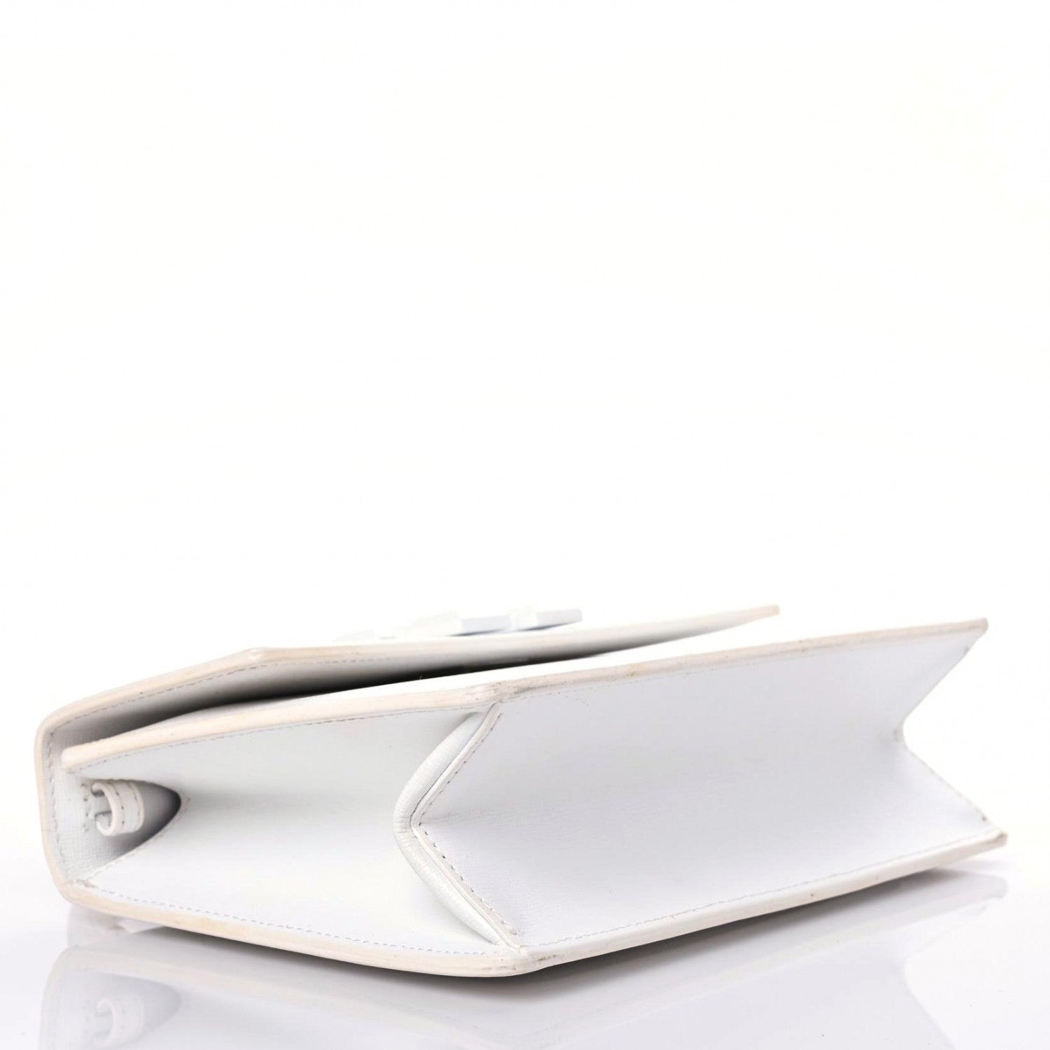 Off-White Saffiano Jitney 1.4 Top Handle Bag White 4 of 21