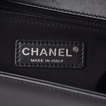 Chanel Patent Chevron Quilted New Medium Boy Flap Black 6 of 11