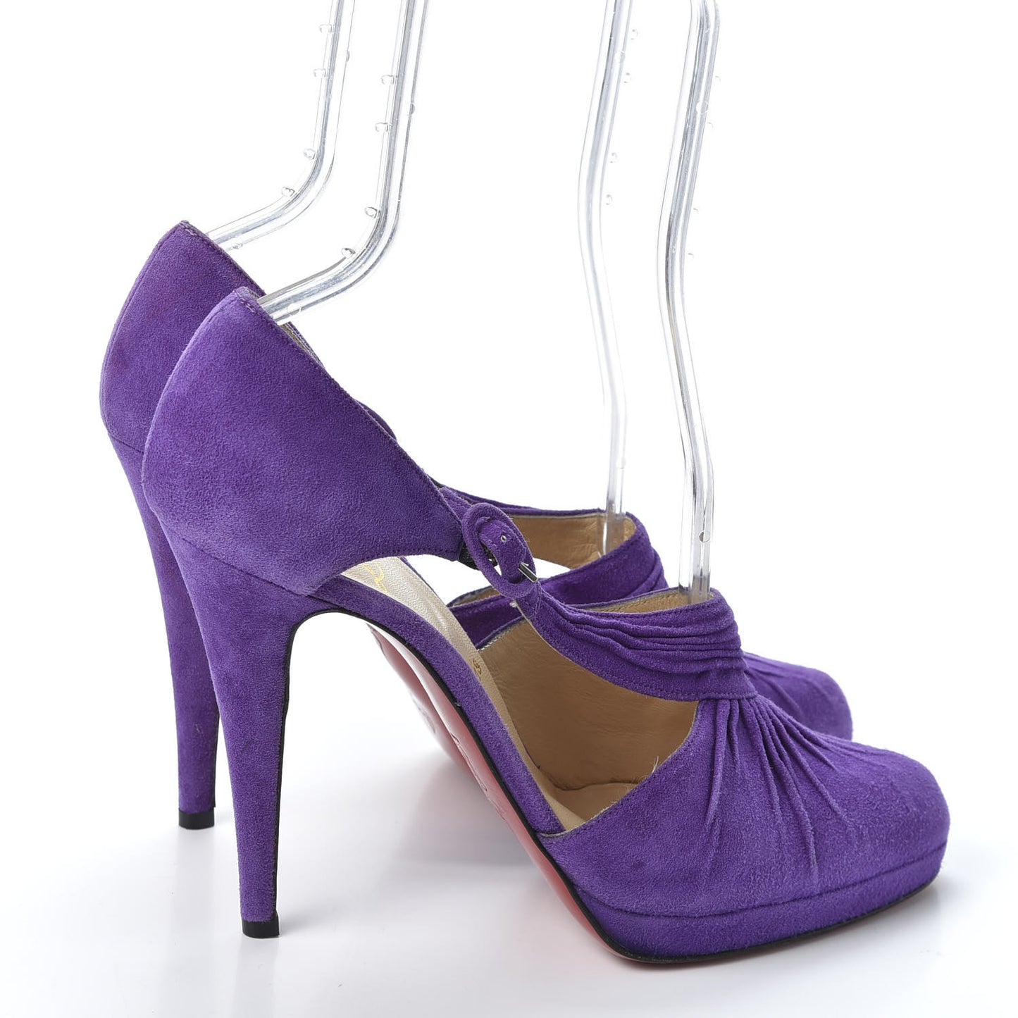 Suede Drapiday 120 Pumps 40.5 Violet