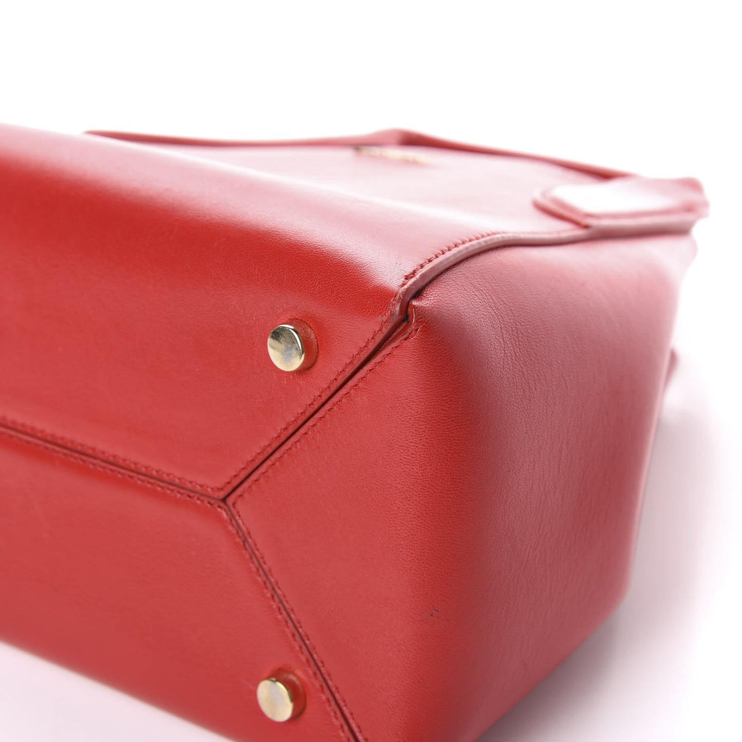 Smooth Calfskin Mini Trapeze Red