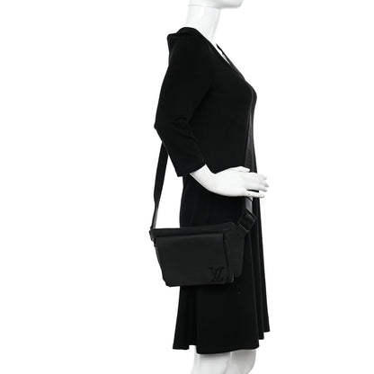 Louis Vuitton Grained Calfskin Aerogram Takeoff Sling Black 2 of 11