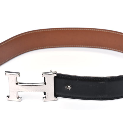 Hermes Box Courchevel 32mm H Belt 75 Black Gold 4 of 5