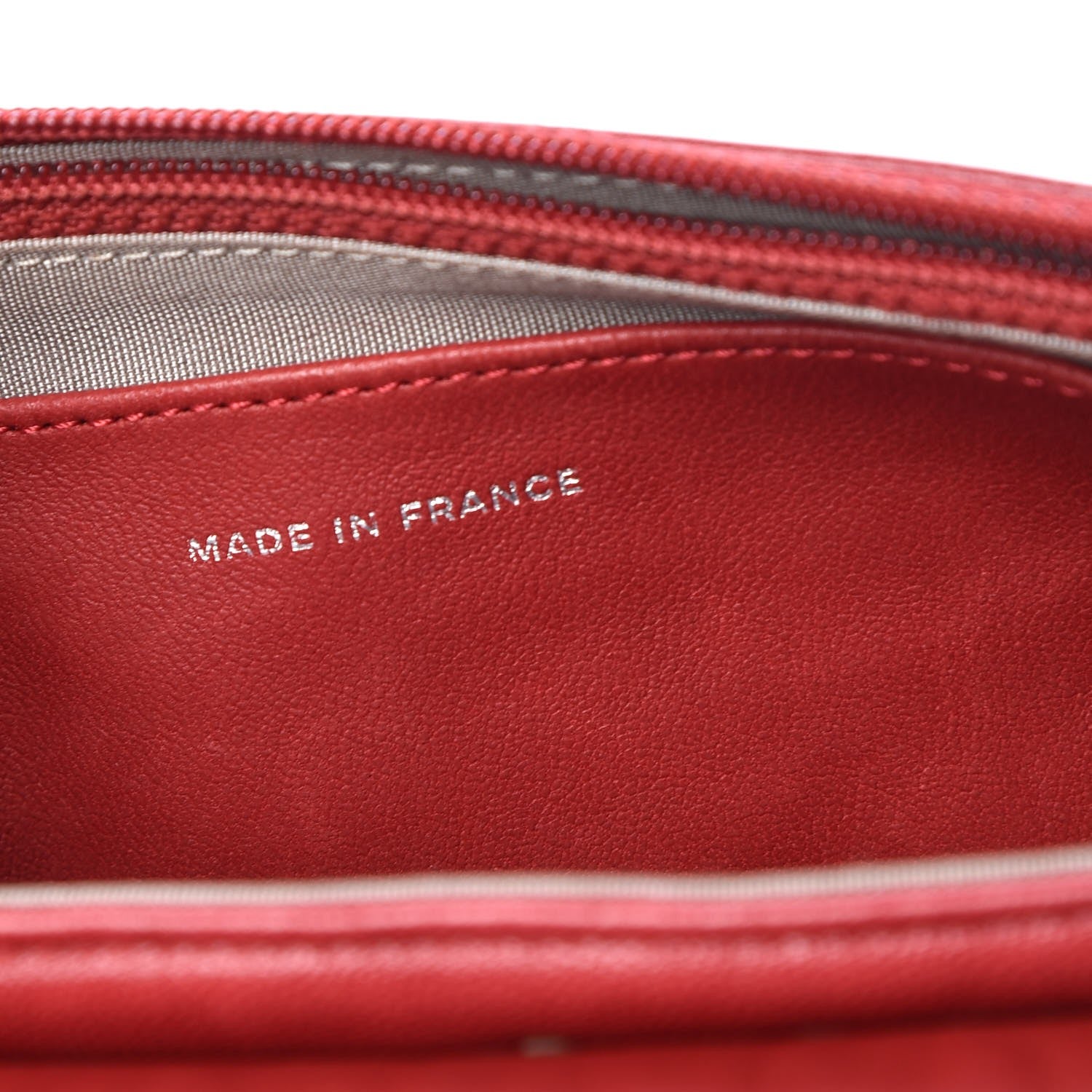 Chanel Lambskin Half Moon Wallet On Chain WOC Red 7 of 8