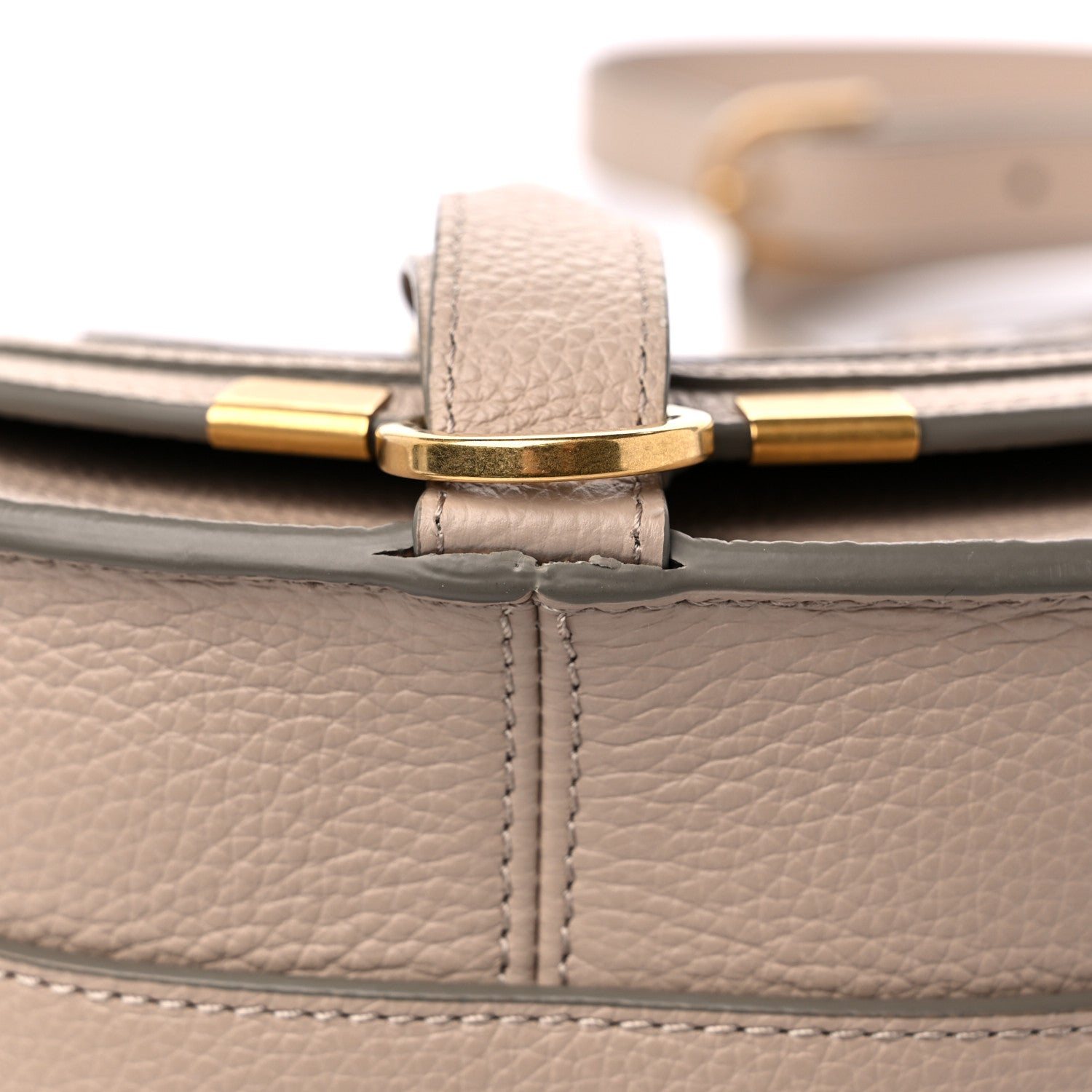 Chloe Grained Calfskin Small Marcie Saddle Bag Nomad Beige 9 of 9