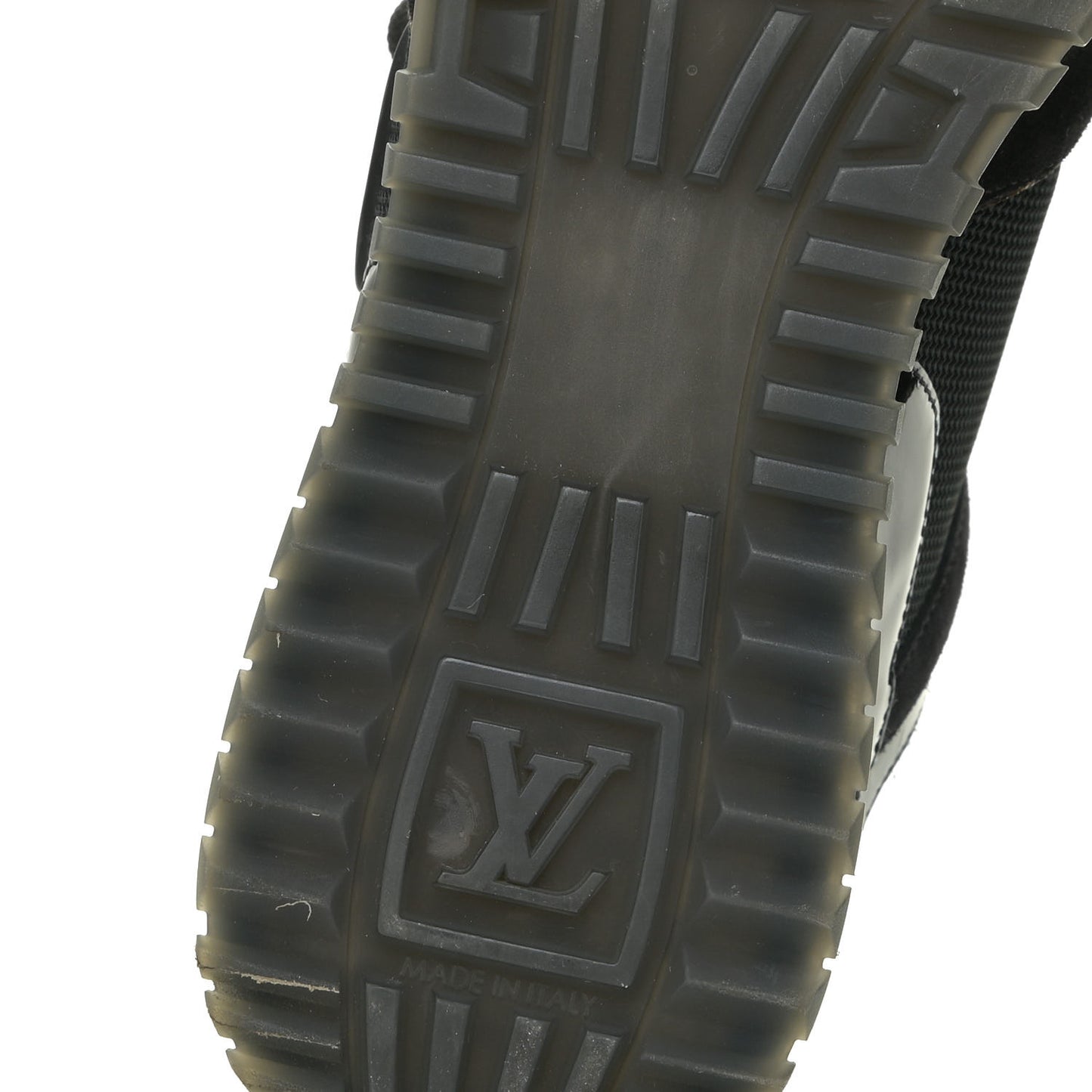Suede Monogram Run Away Sneakers 38 Black