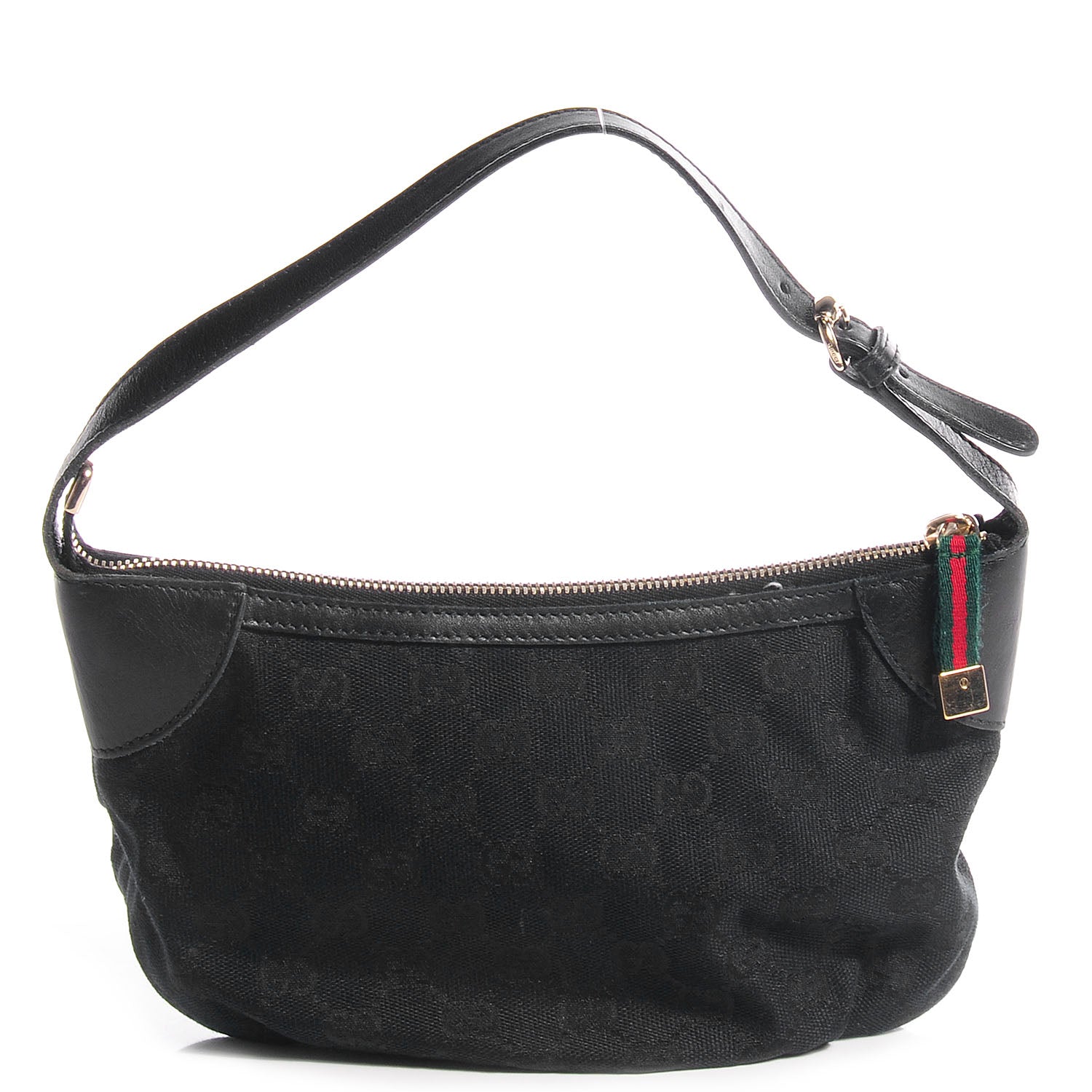 Gucci Monogram Strap Cosmetic Case Black 1 of 7