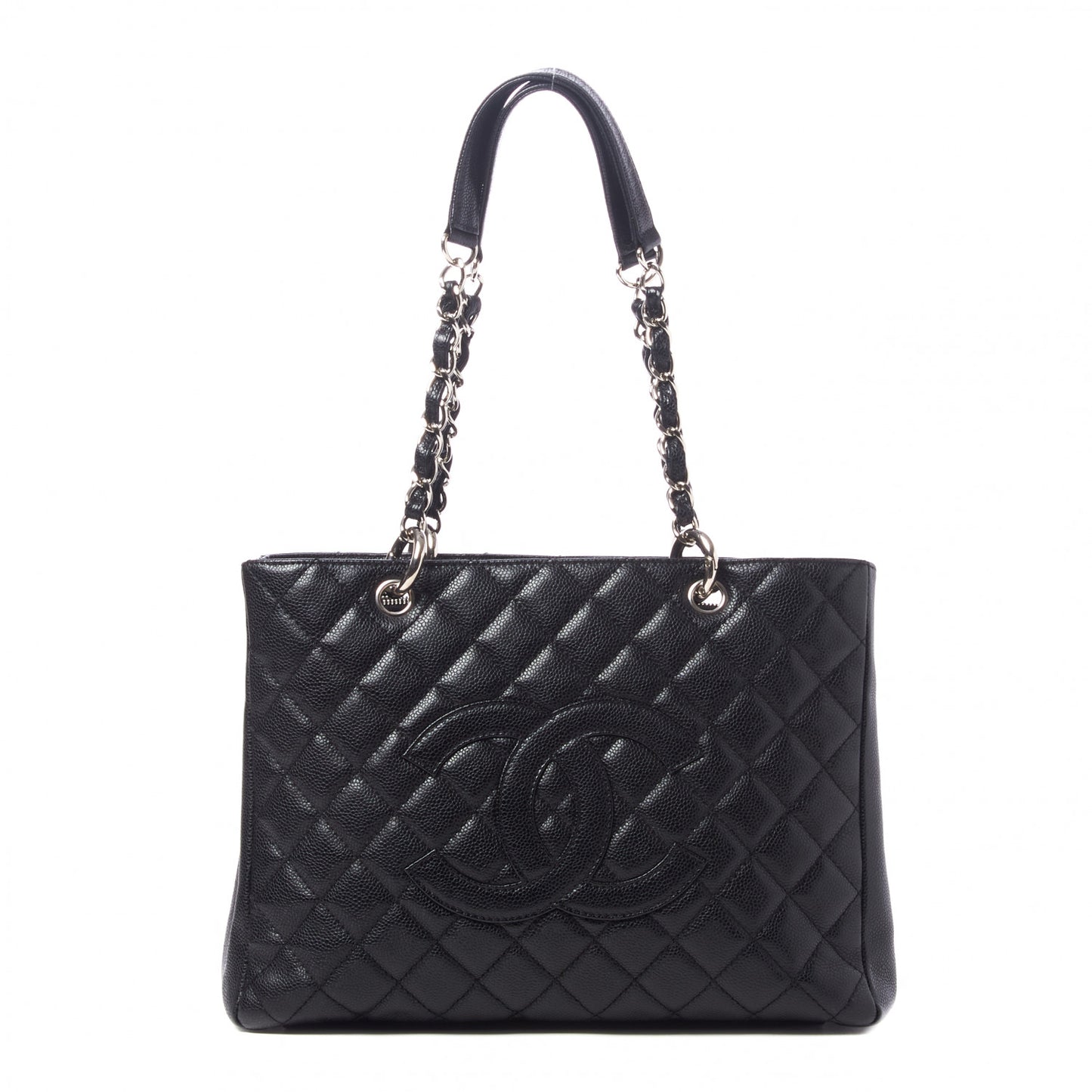 Caviar Quilted Grand Shopping Tote GST Black