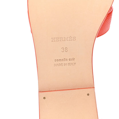 Hermes Epsom Oran Sandals 38 Orange Poppy 6 of 9