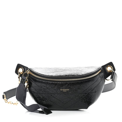 Givenchy Crackle Calfskin ID Belt Bag Black 1 of 10