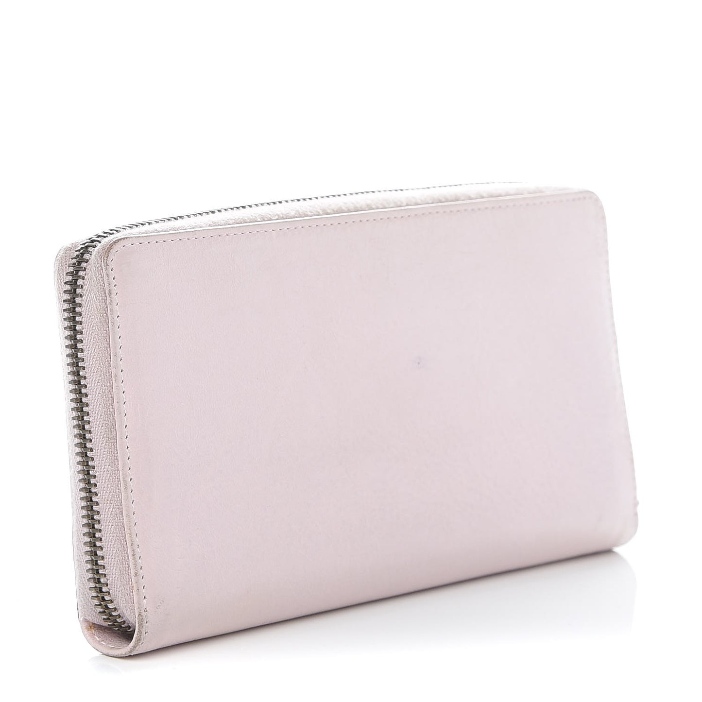 Agneau Classic Hardware Continental Zip Around Wallet Rose Poudre