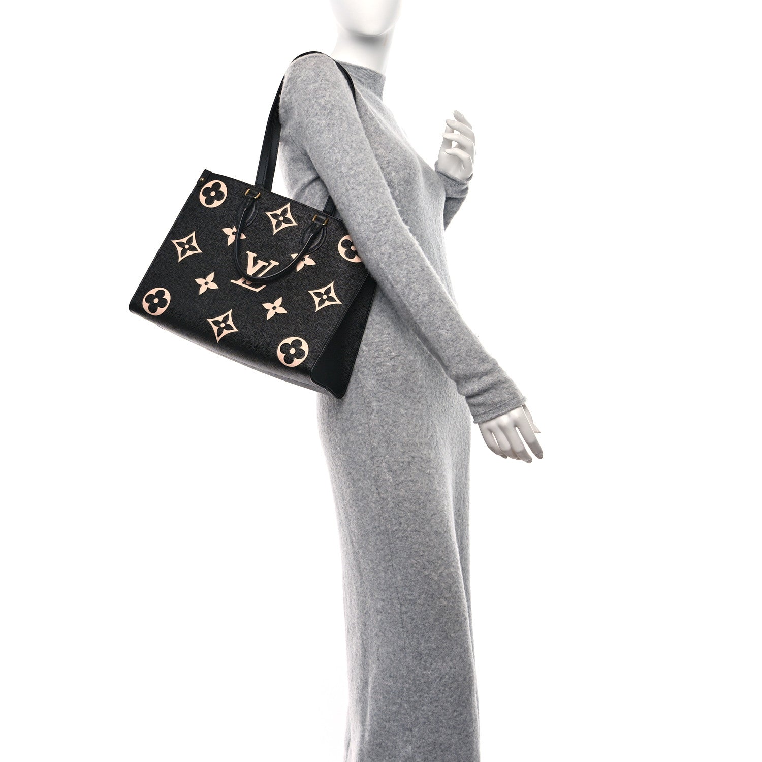 Louis Vuitton Empreinte Monogram Giant Onthego MM Black Beige 2 of 9