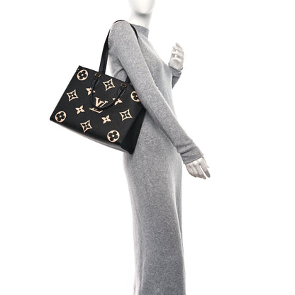 Louis Vuitton Empreinte Monogram Giant Onthego MM Black Beige 2 of 9