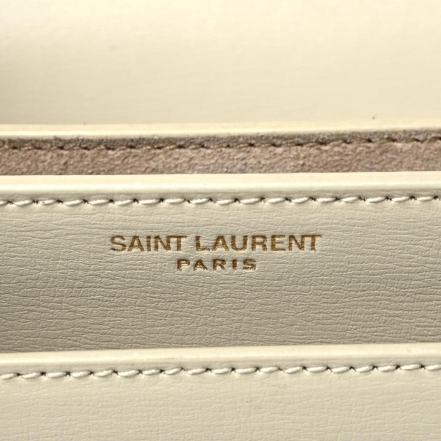 Saint Laurent Calfskin Medium Monogram Sunset Blanc Vintage 6 of 10