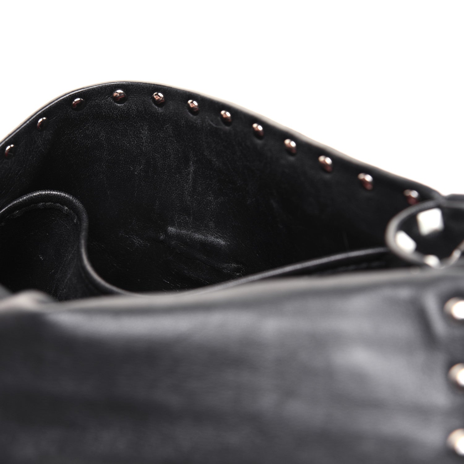 Valentino Garavani Lambskin Medium Free Rockstud Spike Shoulder Bag Black 10 of 23