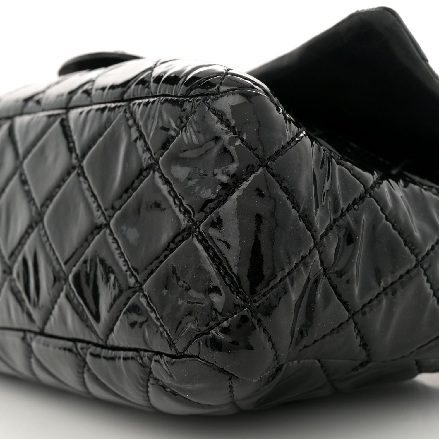 Chanel Patent Quilted Jumbo Single Flap Black 10 of 12
