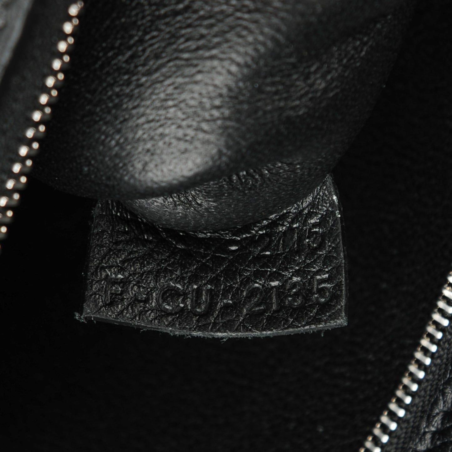 Drummed Calfskin Suede Small Trapeze Black