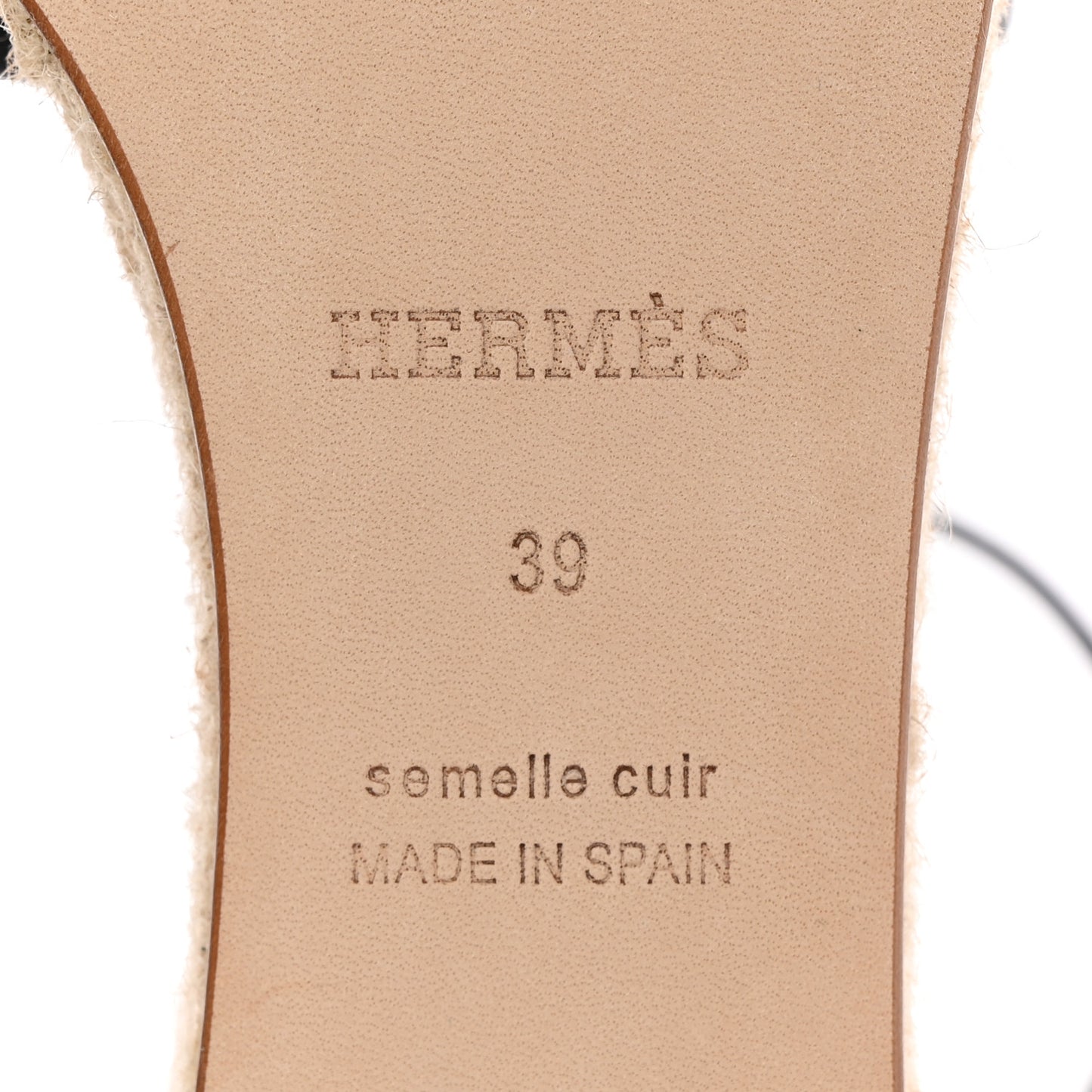 Goatskin Elda Espadrille Wedge Sandals 39 Black