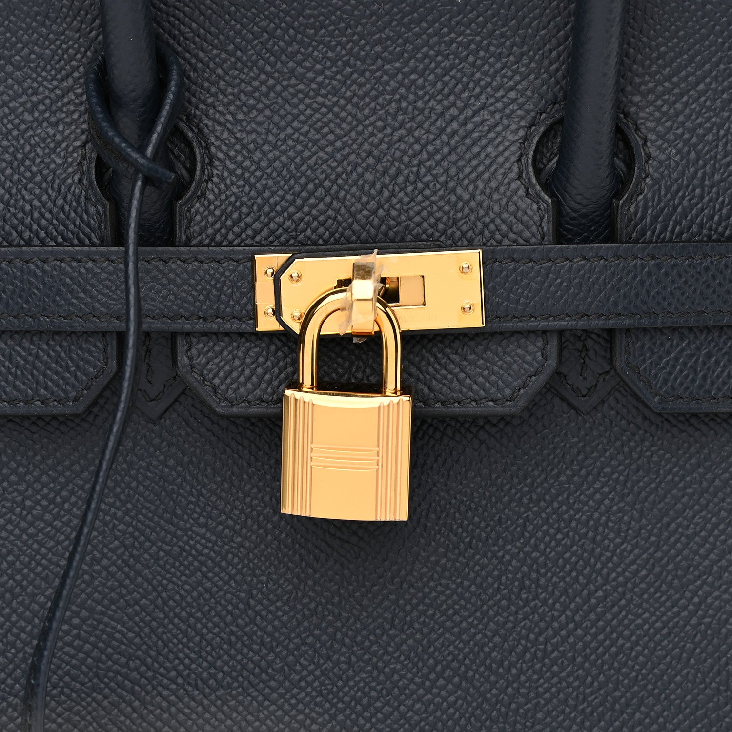 Hermes Grained Monsieur Birkin Sellier 25 Bleu Indigo 10 of 11