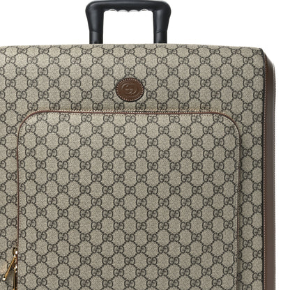 Gucci GG Supreme Monogram Azalea Calfskin Retro Interlocking G Small Savoy Cabin Trolley Beige Ebony Brown Sugar 4 of 9