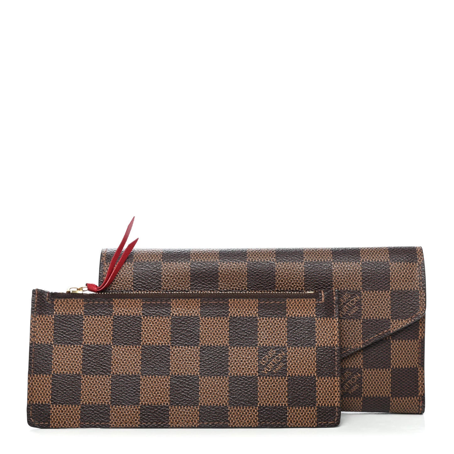 Damier Ebene Josephine Wallet Red