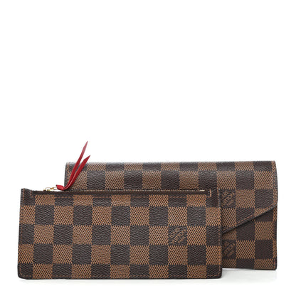 Louis Vuitton Damier Ebene Josephine Wallet Red 2 of 5
