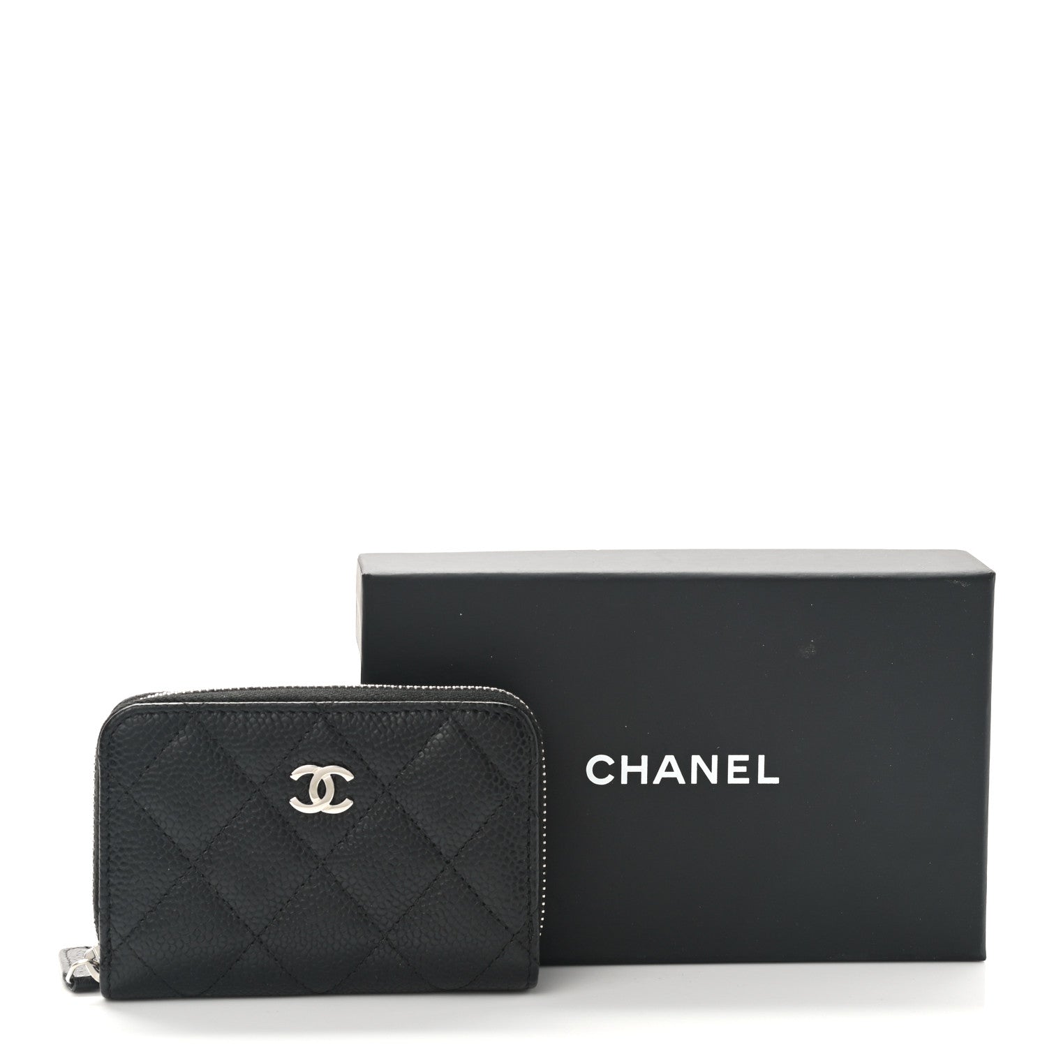 Chanel Caviar Quilted Classic Zipped Coin Purse Black 7 of 7