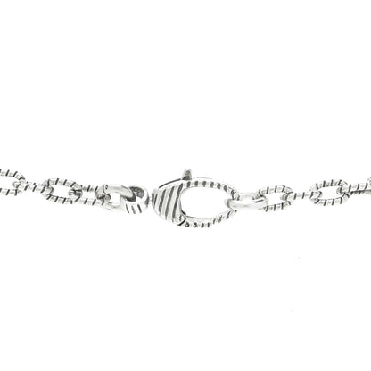 Gucci Sterling Silver Small Textured Interlocking G Pendant Necklace 10 of 14