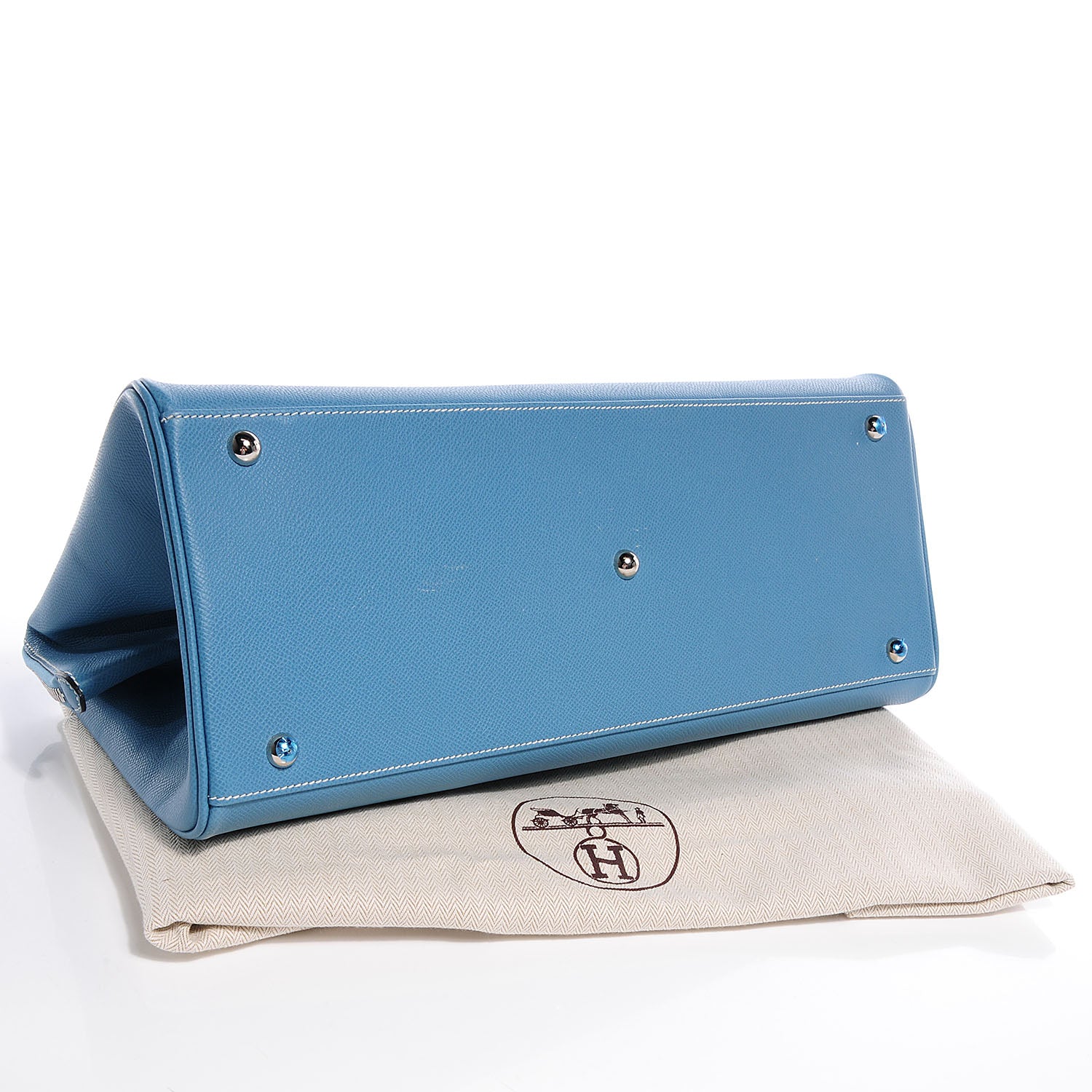 Hermes Epsom Paris Bombay 40 Blue Jean 4 of 8