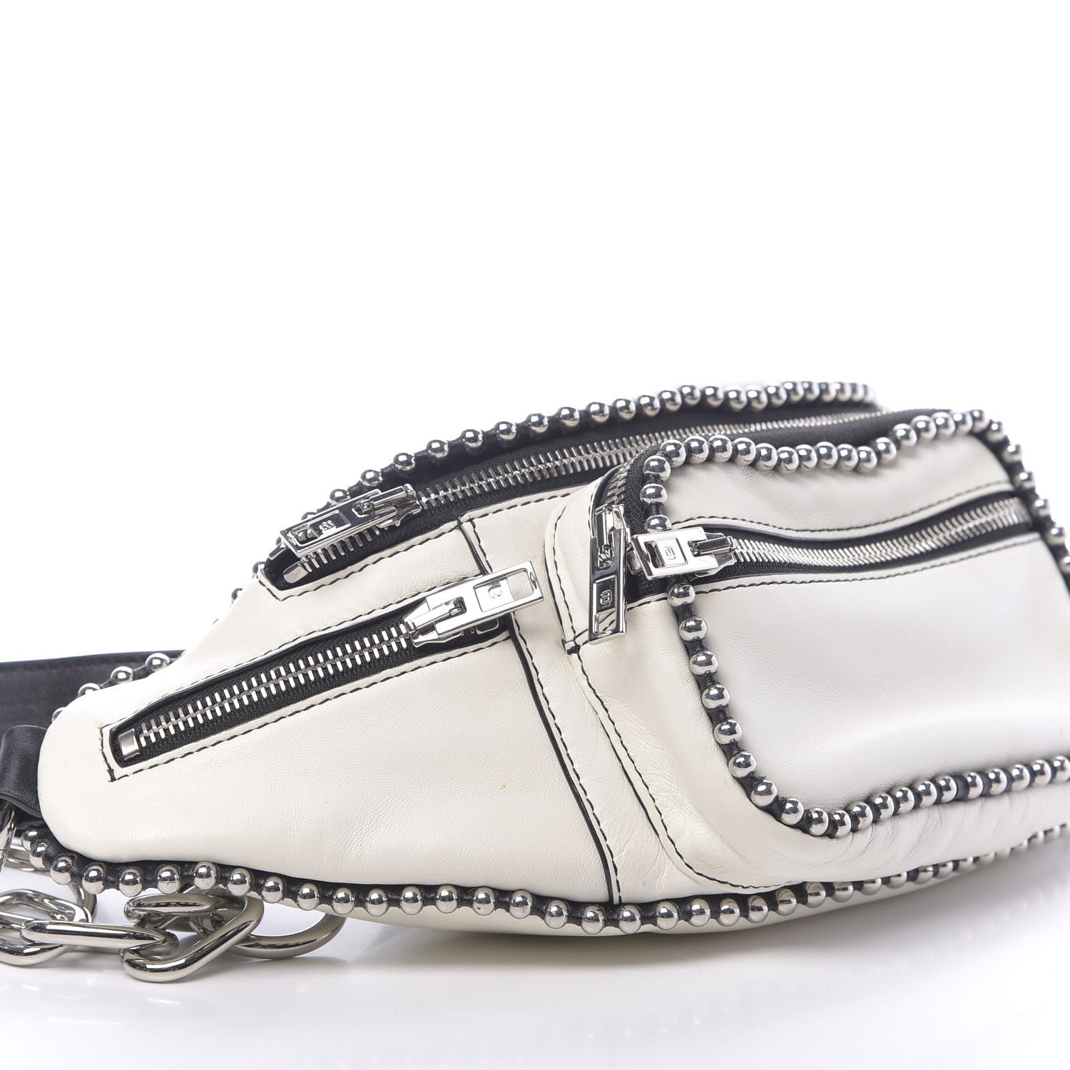 Alexander Wang Lambskin Attica Studded Belt Bag White 8 of 10