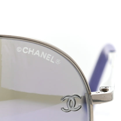 Chanel Polarized CC Aviator Sunglasses 4189-T-Q Purple 7 of 8