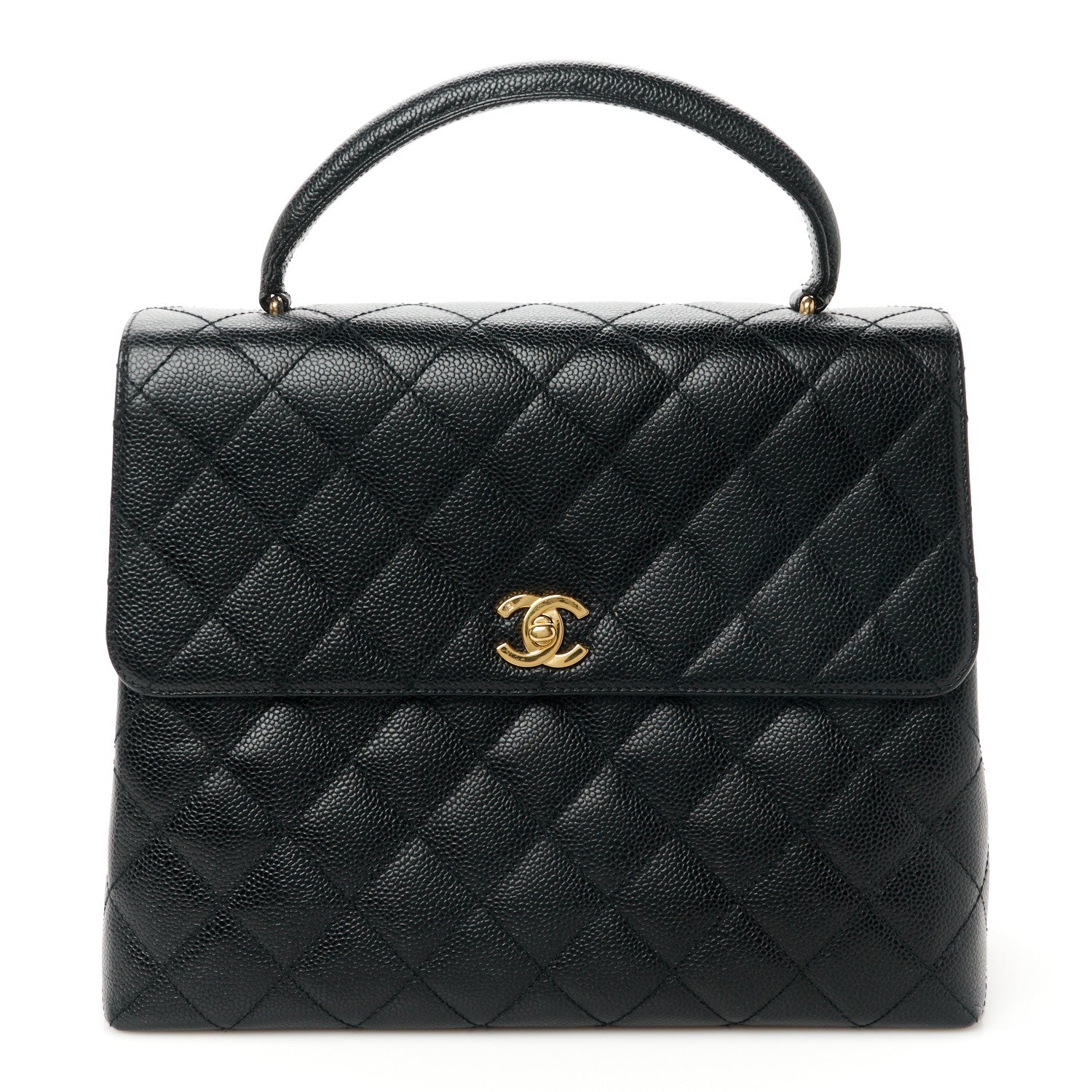 Chanel Caviar Quilted Jumbo Kelly Flap Black 1 of 11