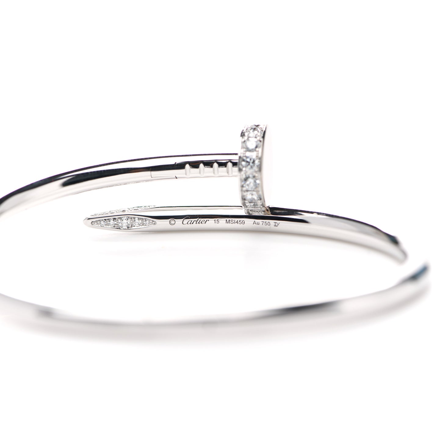 18K White Gold Diamond Juste Un Clou Bracelet 15