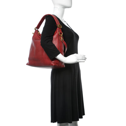 Gucci Pebbled Calfskin Small Miss GG Hobo Red 3 of 10