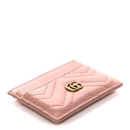 Gucci Calfskin Matelasse GG Marmont Card Holder Perfect Pink 4 of 9