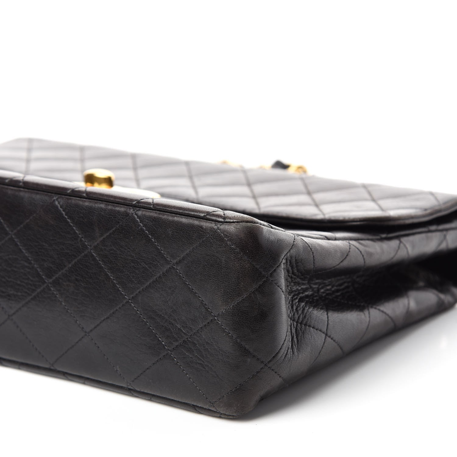 Chanel Lambskin Quilted XL Jumbo Single Flap Black 7 of 12