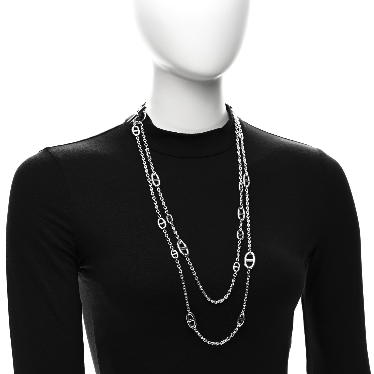 Hermes Sterling Silver Farandole Necklace 160 2 of 6