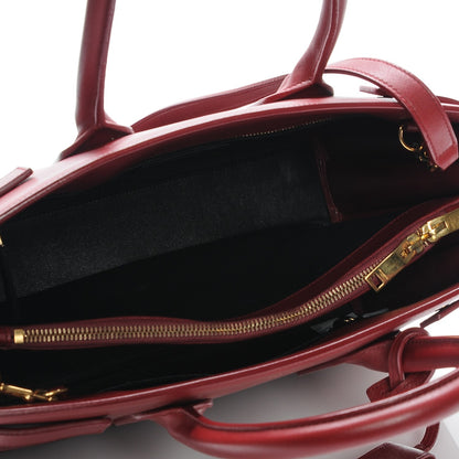 Saint Laurent Calfskin Small Sac De Jour Oxblood 5 of 8
