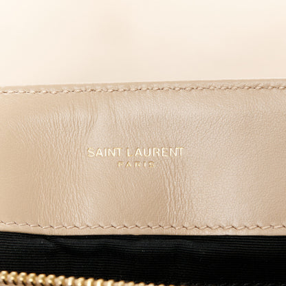 Saint Laurent Calfskin Y Quilted Monogram Medium Loulou Chain Satchel Dark Beige 6 of 12