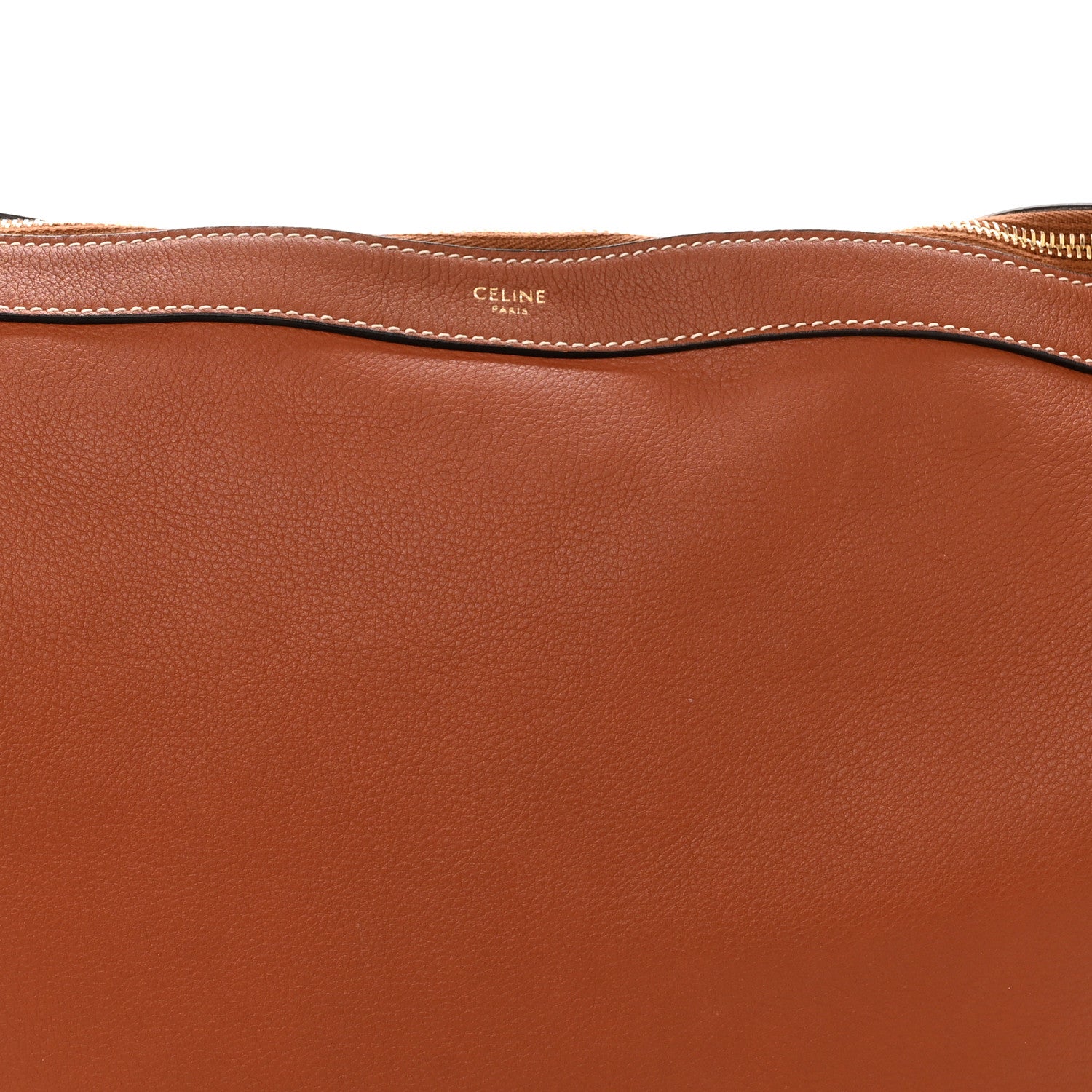 Celine Supple Calfskin Medium Strap Leandre Shoulder Bag Brown 7 of 9