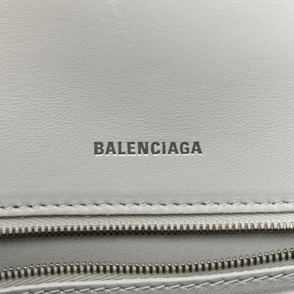 Balenciaga Shiny Box Calfskin Tonal B Small Hourglass Top Handle Bag White 6 of 10