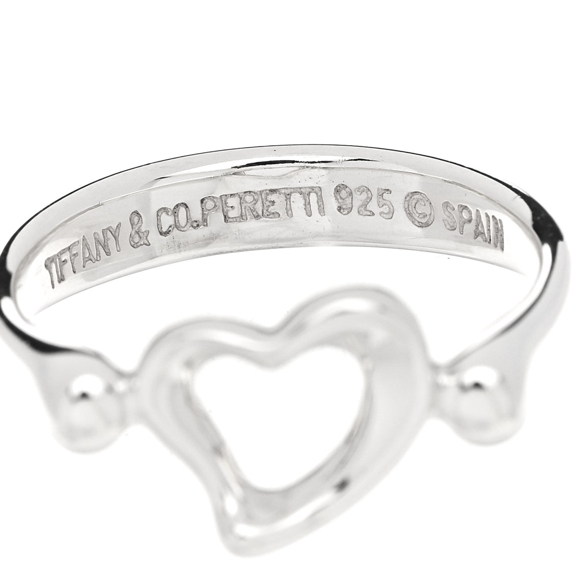 Sterling Silver Elsa Peretti Open Heart Ring 50 5.25