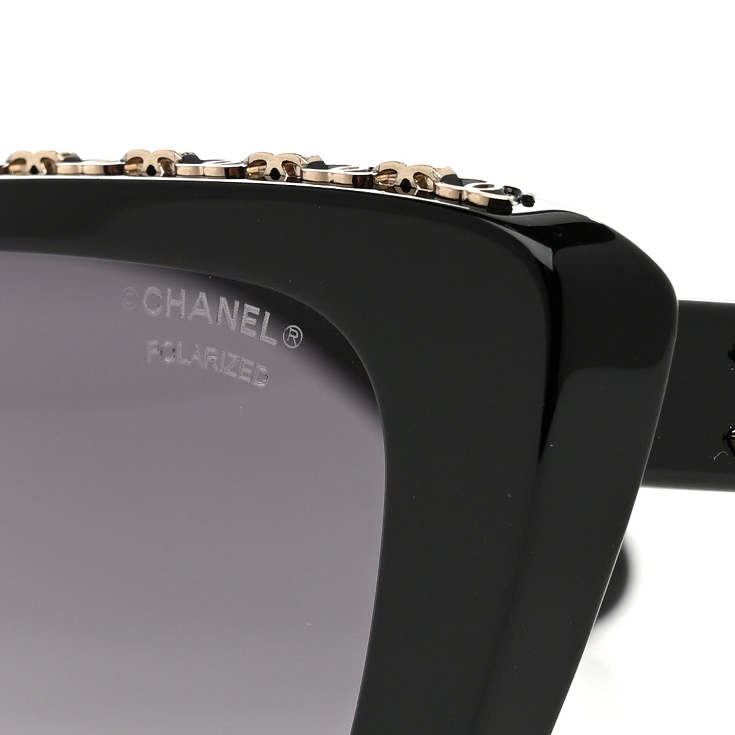 Chanel Acetate Butterfly Sunglasses 5540 Black 7 of 8