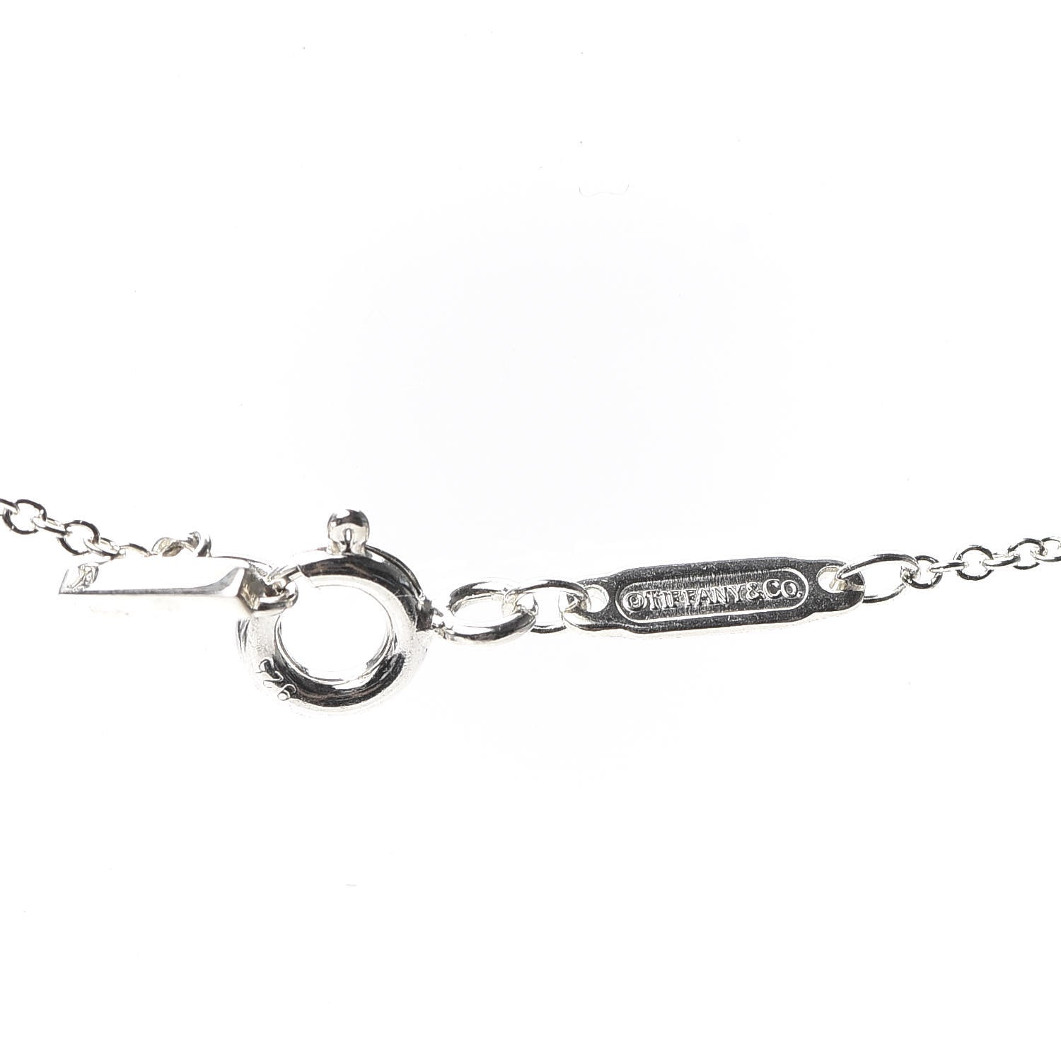 Tiffany Sterling Silver Small T Smile Pendant Necklace 5 of 6