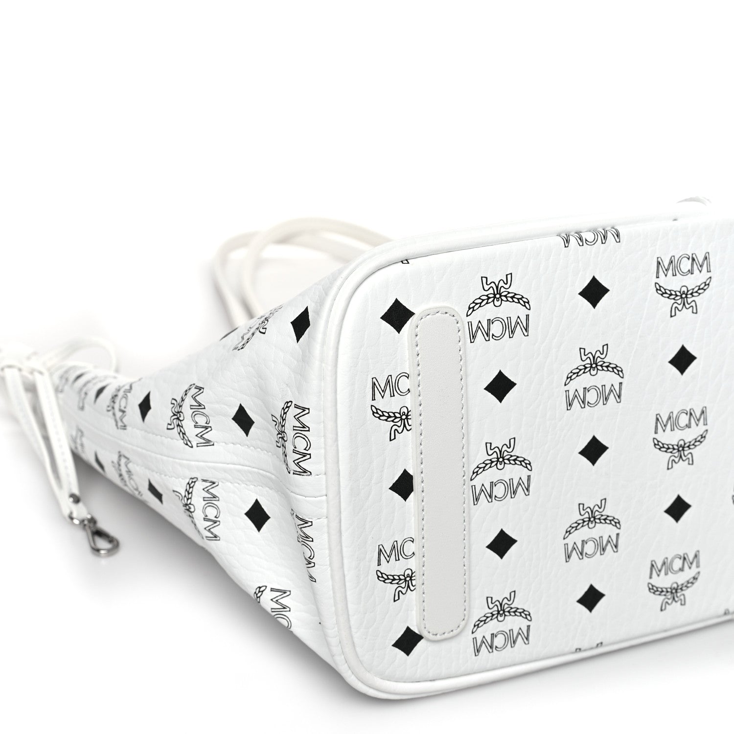 MCM Visetos Medium Liz Reversible Shopper Tote White 6 of 13