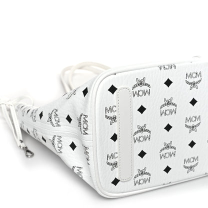 MCM Visetos Medium Liz Reversible Shopper Tote White 6 of 13